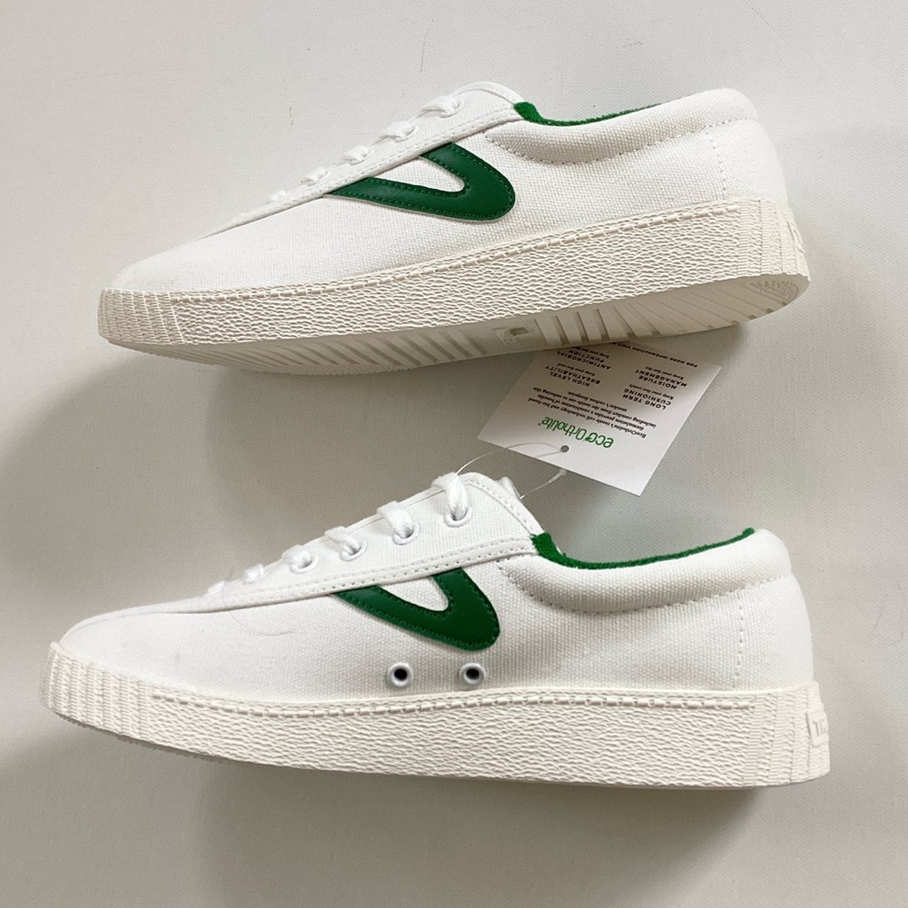 NWT Tretorn Nylite Plus White and Green Sneakers - Picture 4 of 11
